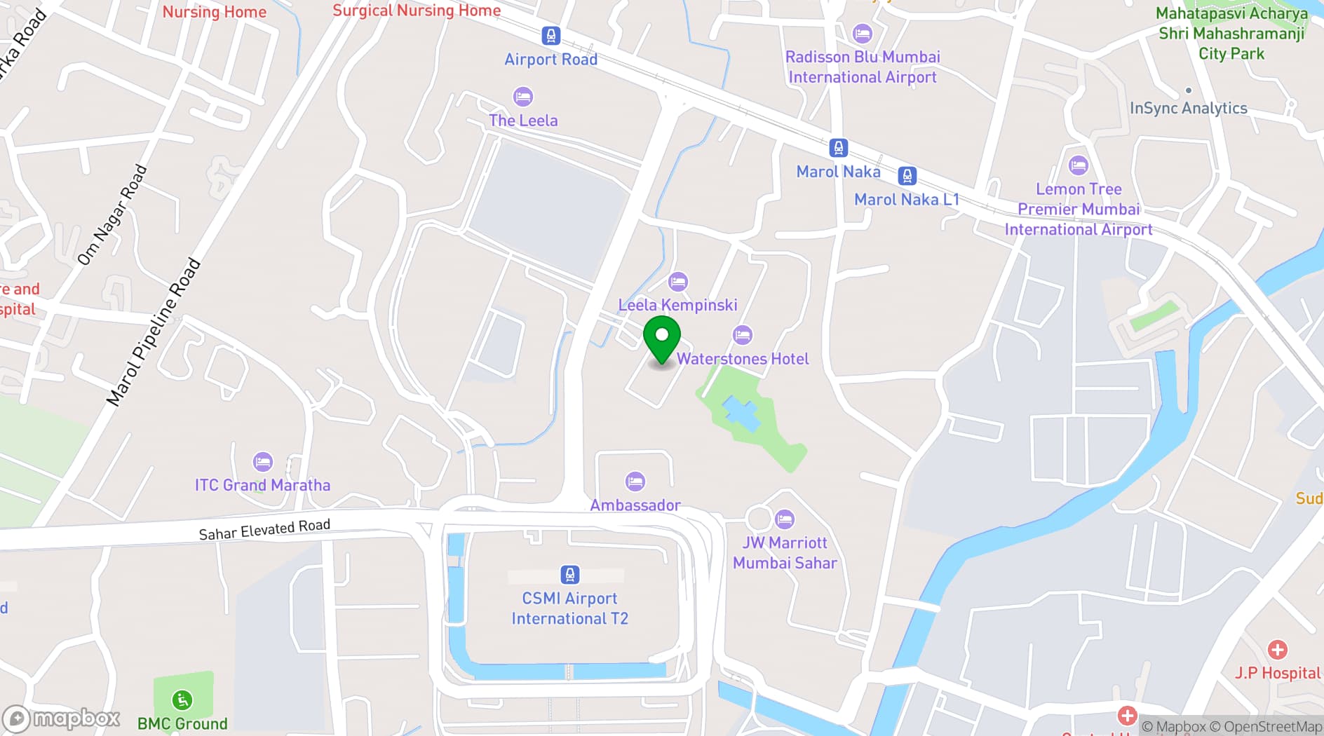 Map showing The LaLiT Mumbai