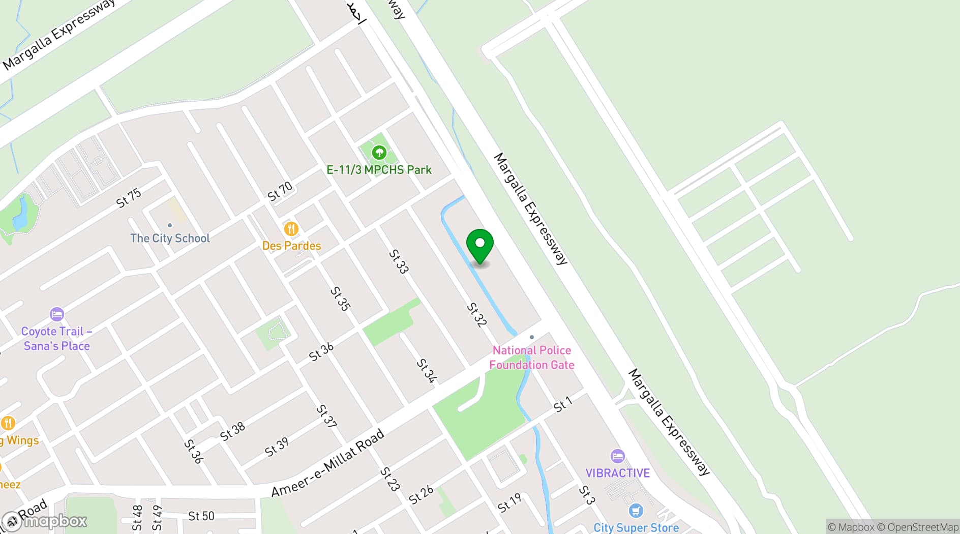 Map showing Indus Heritage Club