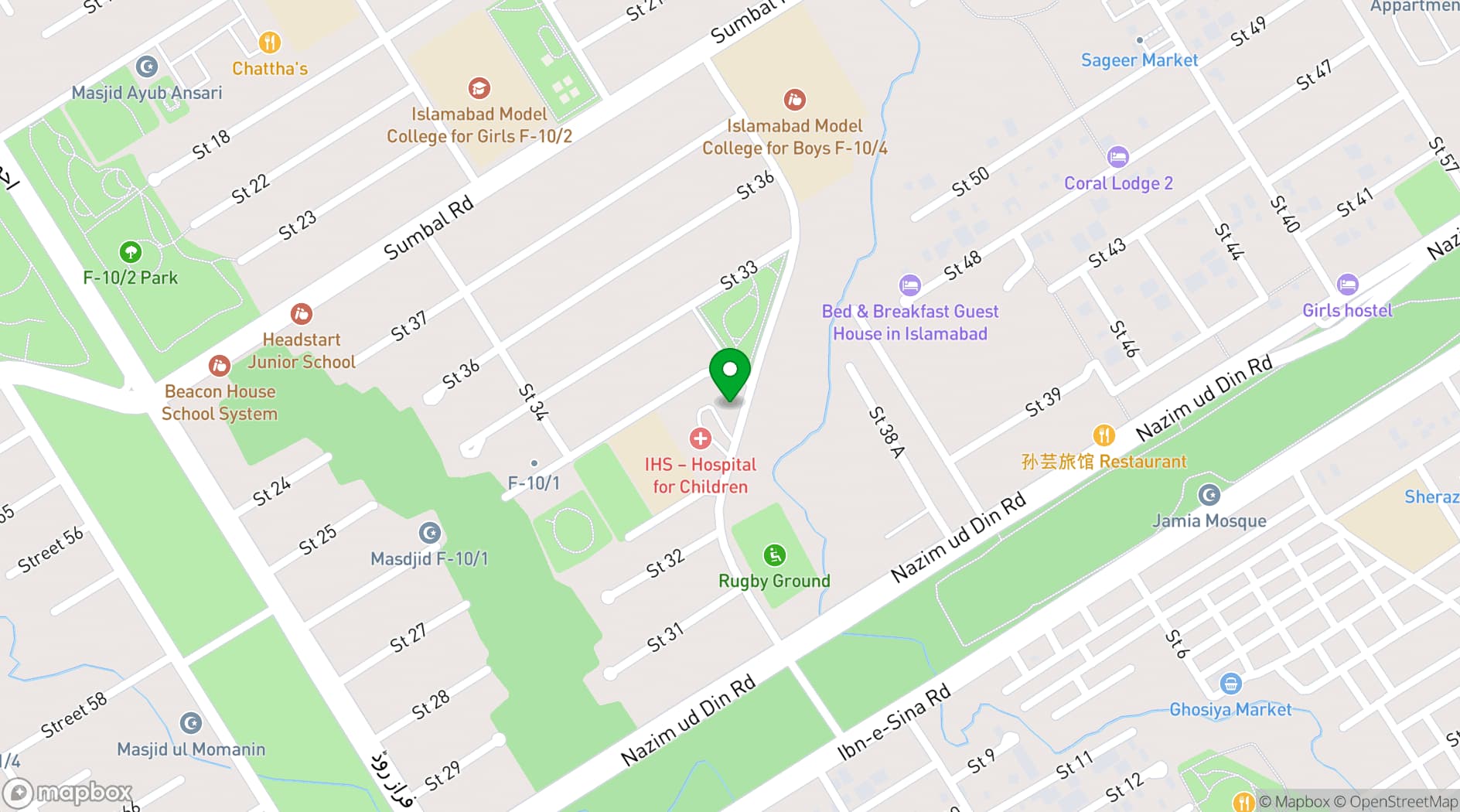Map showing Tandoori Restaurants