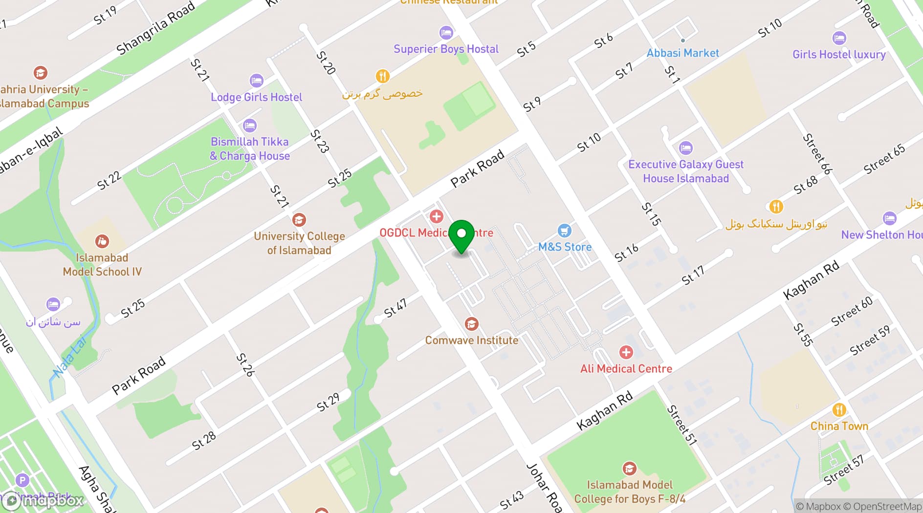 Map showing Al-Maida Business Network