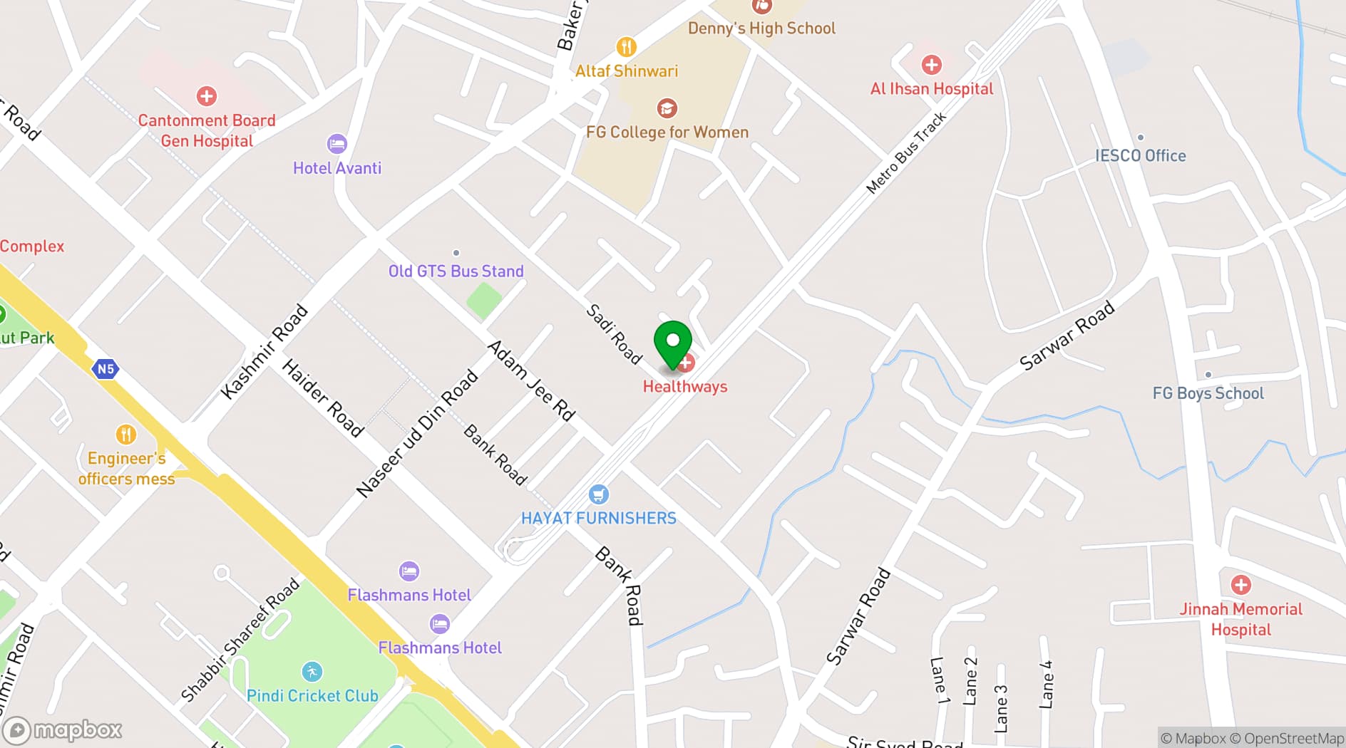 Map showing The Monal