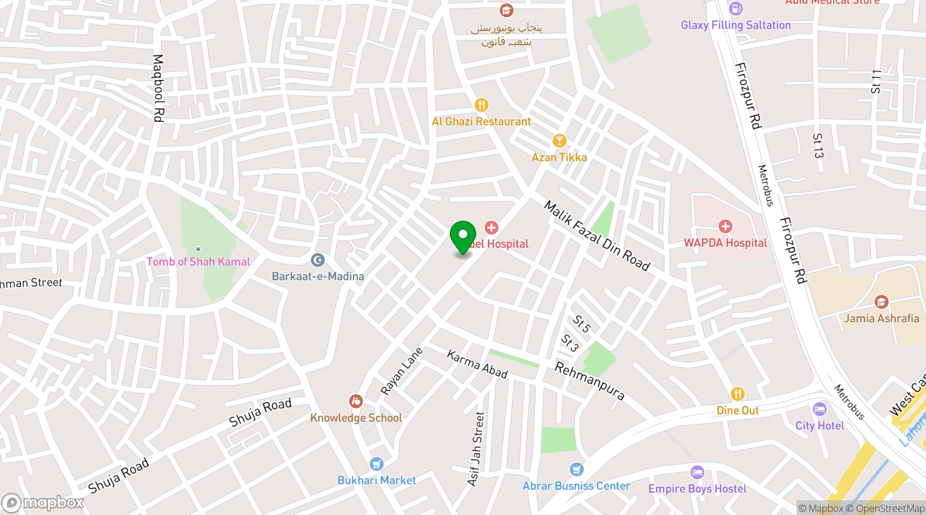 Map showing Noble CoSpace