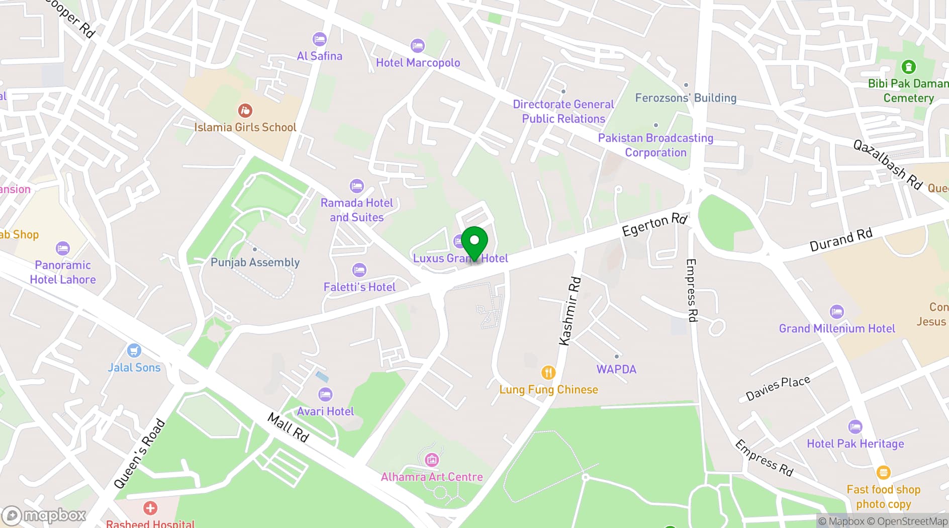 Map showing Luxus Grand Hotel