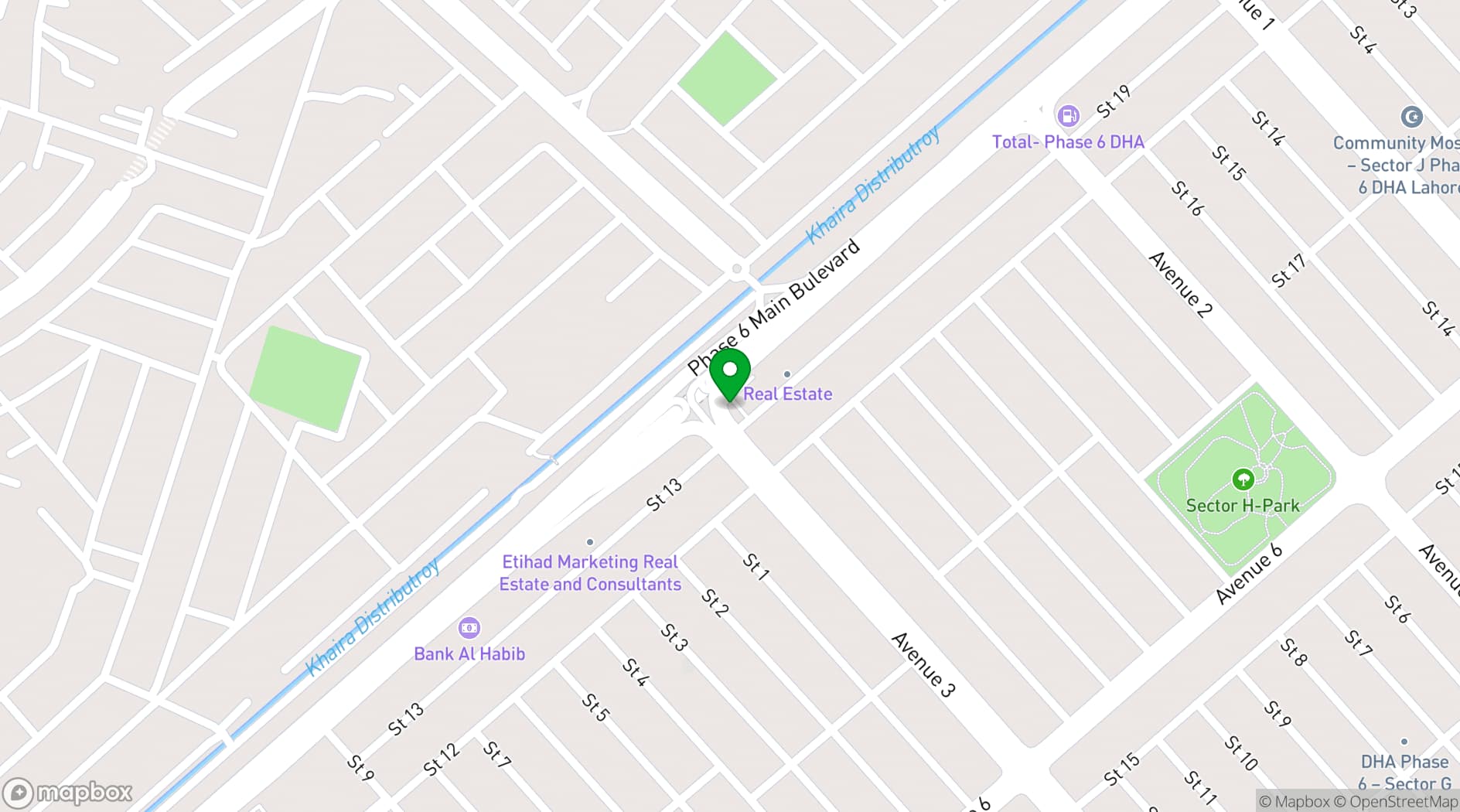 Map showing Spice Bazaar