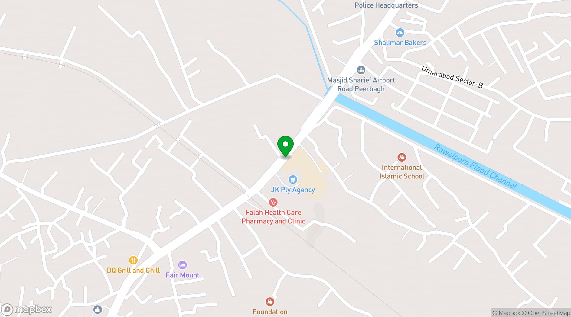 Map showing Crown Prince Hotel