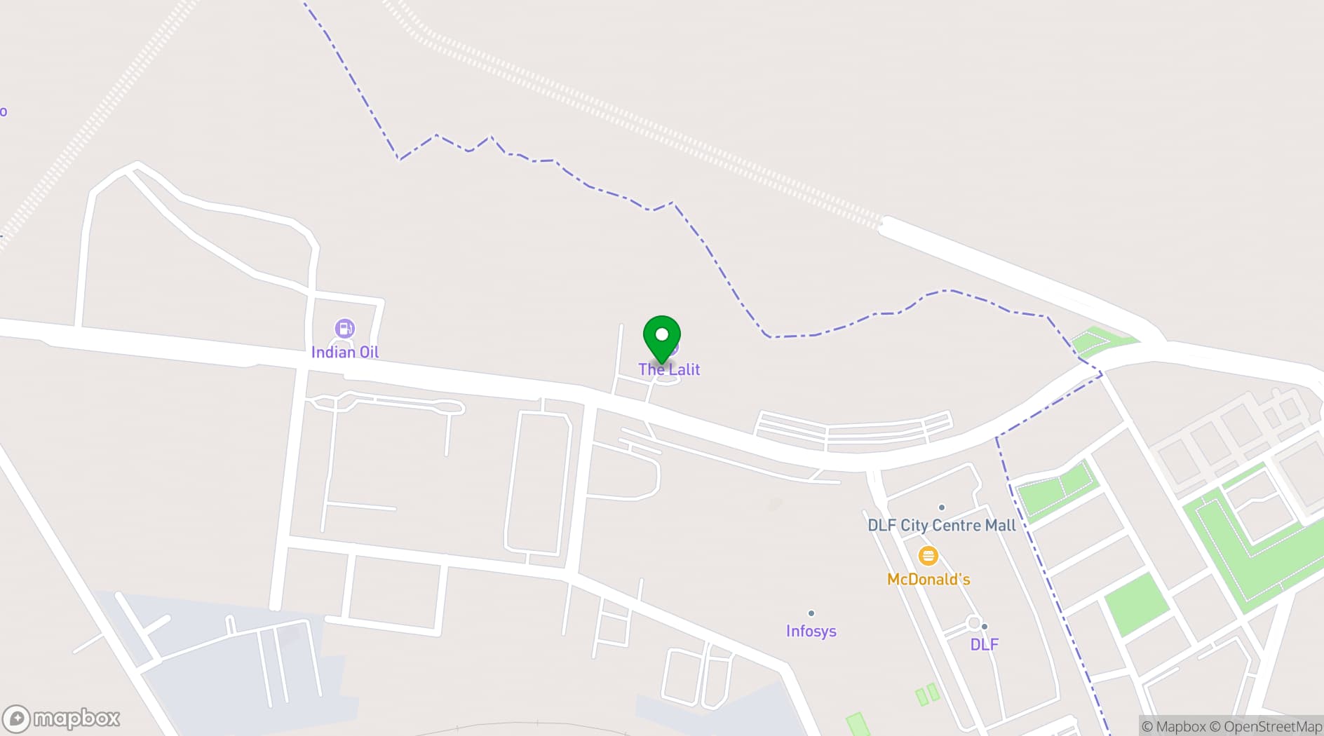 Map showing The LaLiT Chandigarh