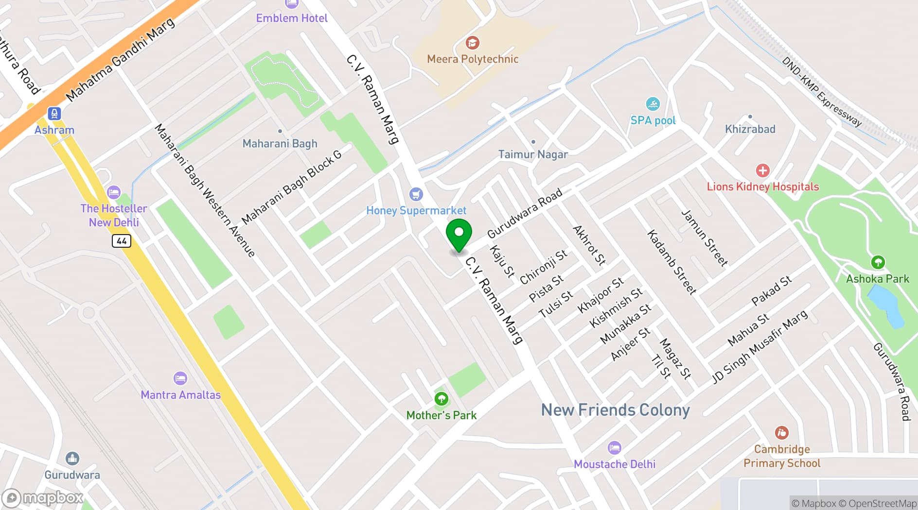Map showing Best Western Maharani Bagh