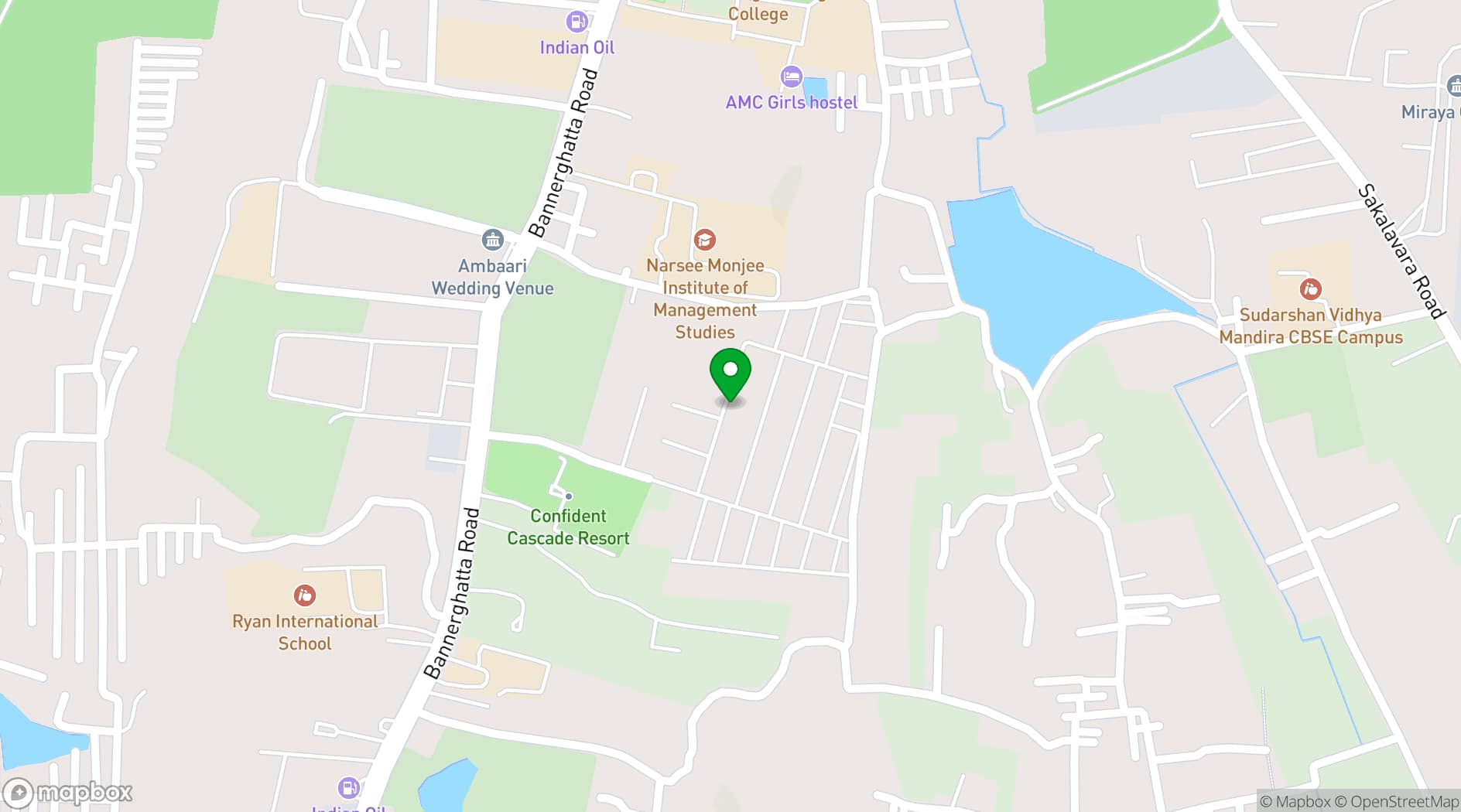 Map showing Bliss Convention Centre