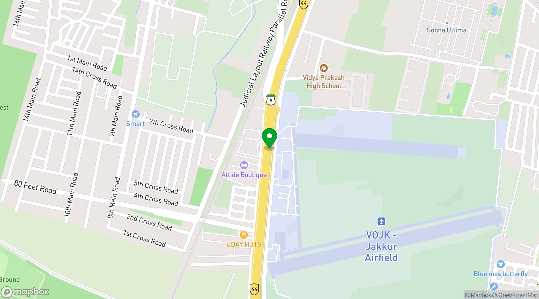 Map showing Science Gallery Bengaluru