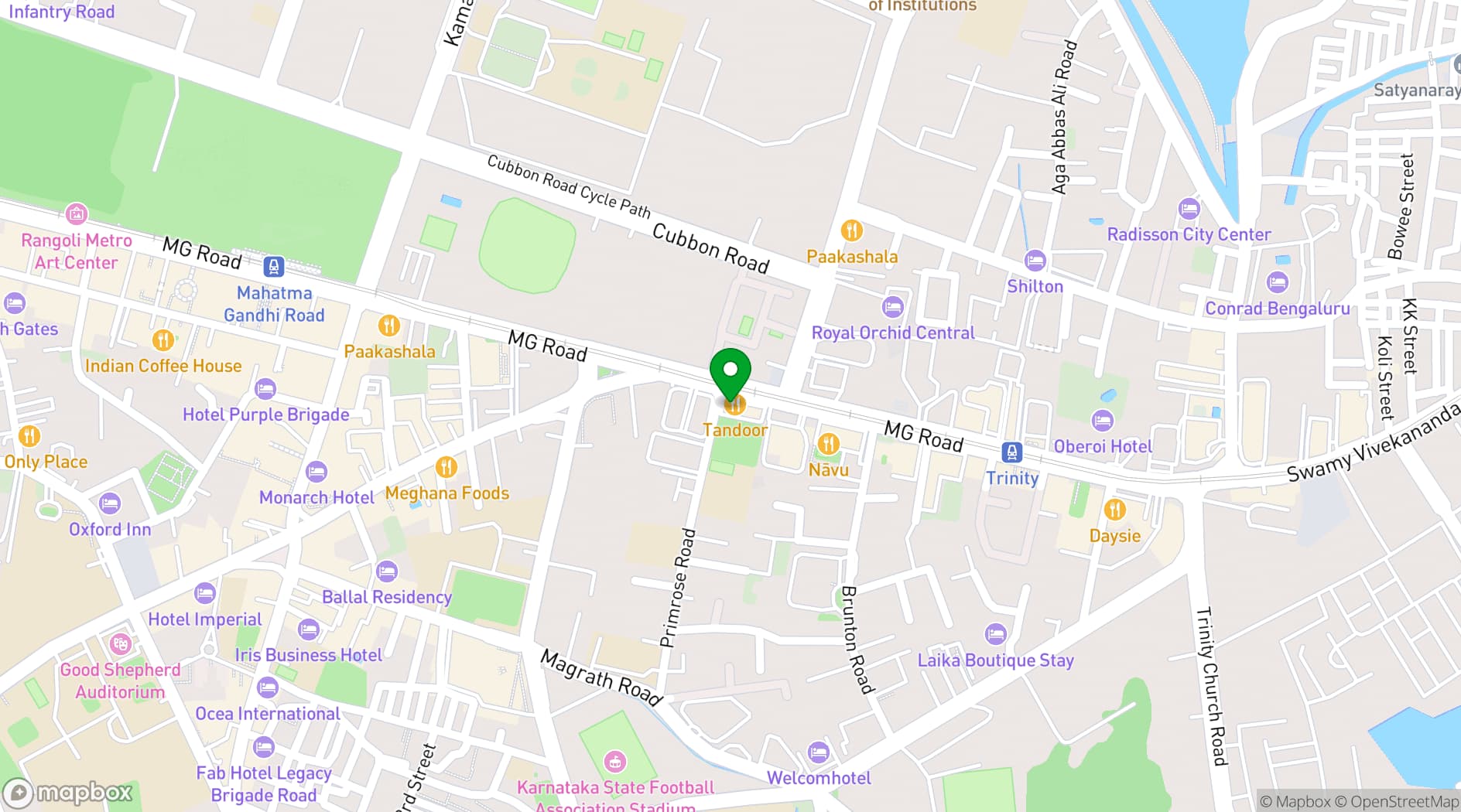 Map showing Tandoor Restaurant