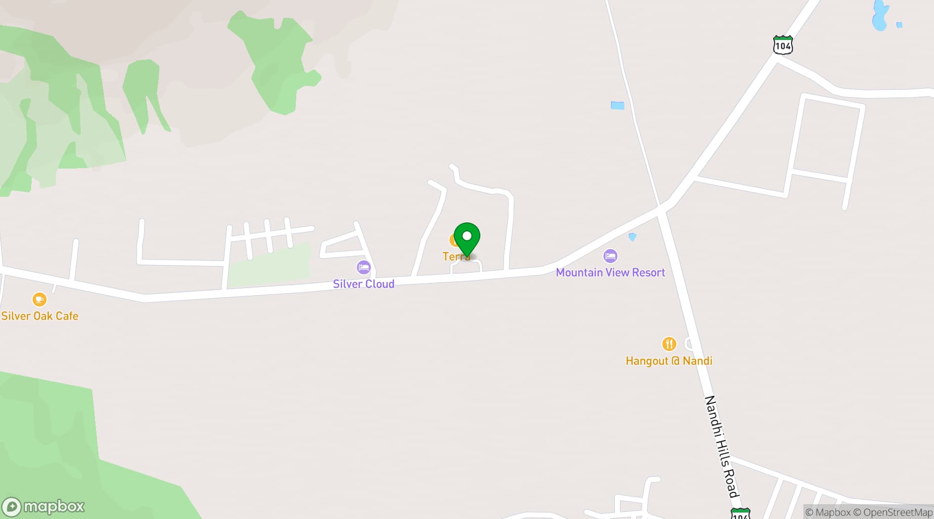 Map showing Mulberry Shades Bengaluru Nandi Hills, a Tribute Portfolio Resort