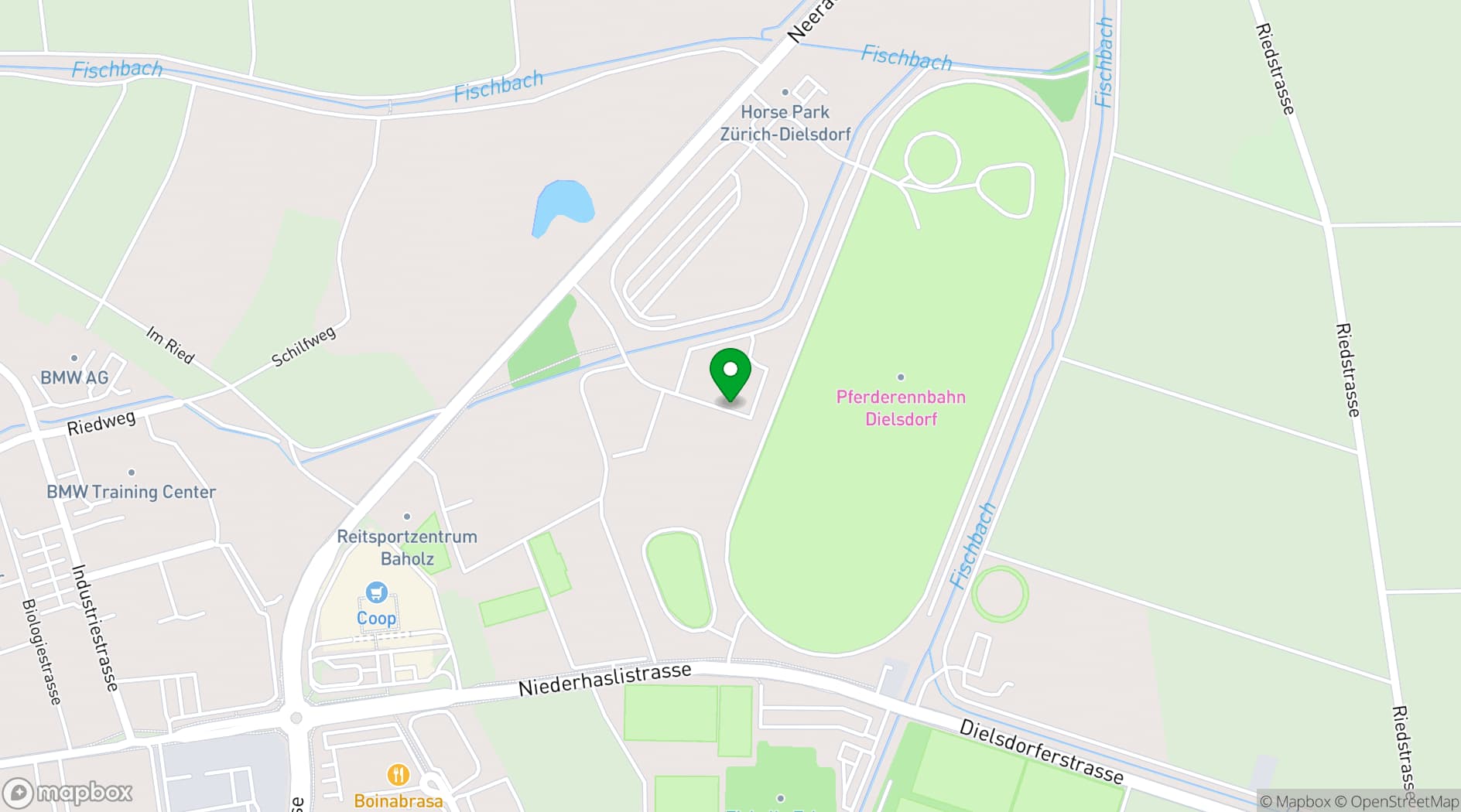 Map showing Horse Park Zürich-Dielsdorf
