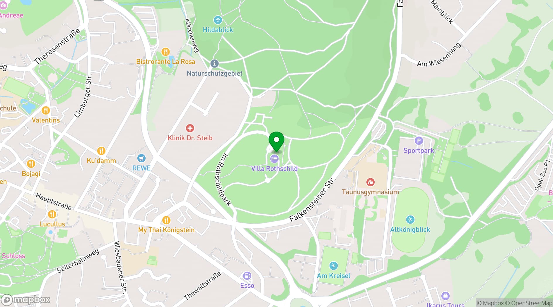 Map showing Villa Rothschild