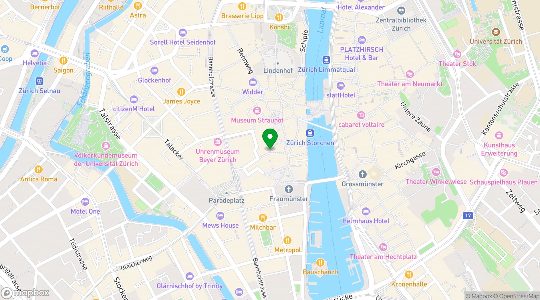 Map showing Hotel St. Peter