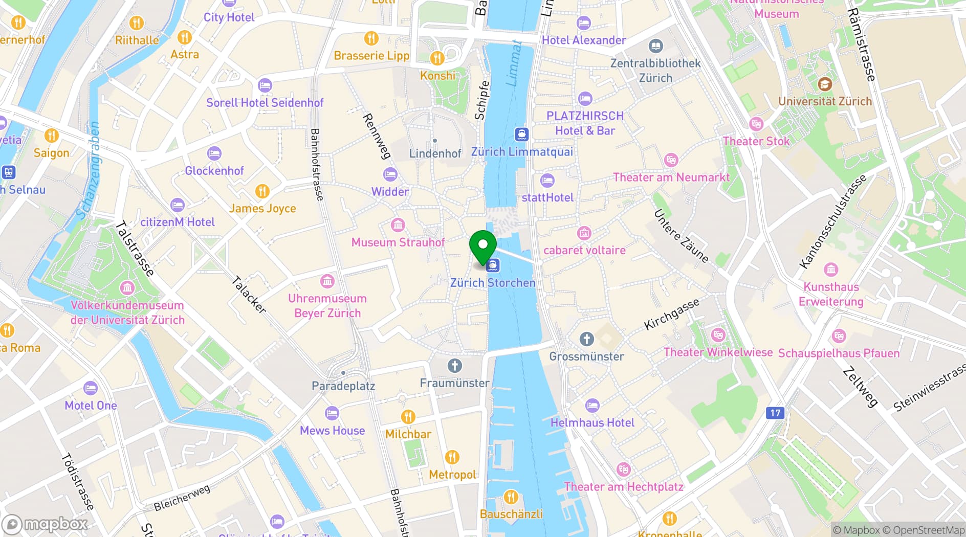 Map showing Barchetta Bar