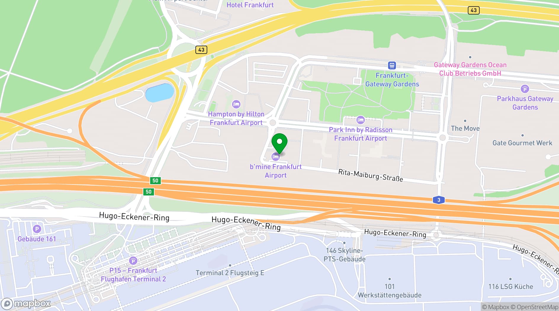 Map showing THE ROOF
