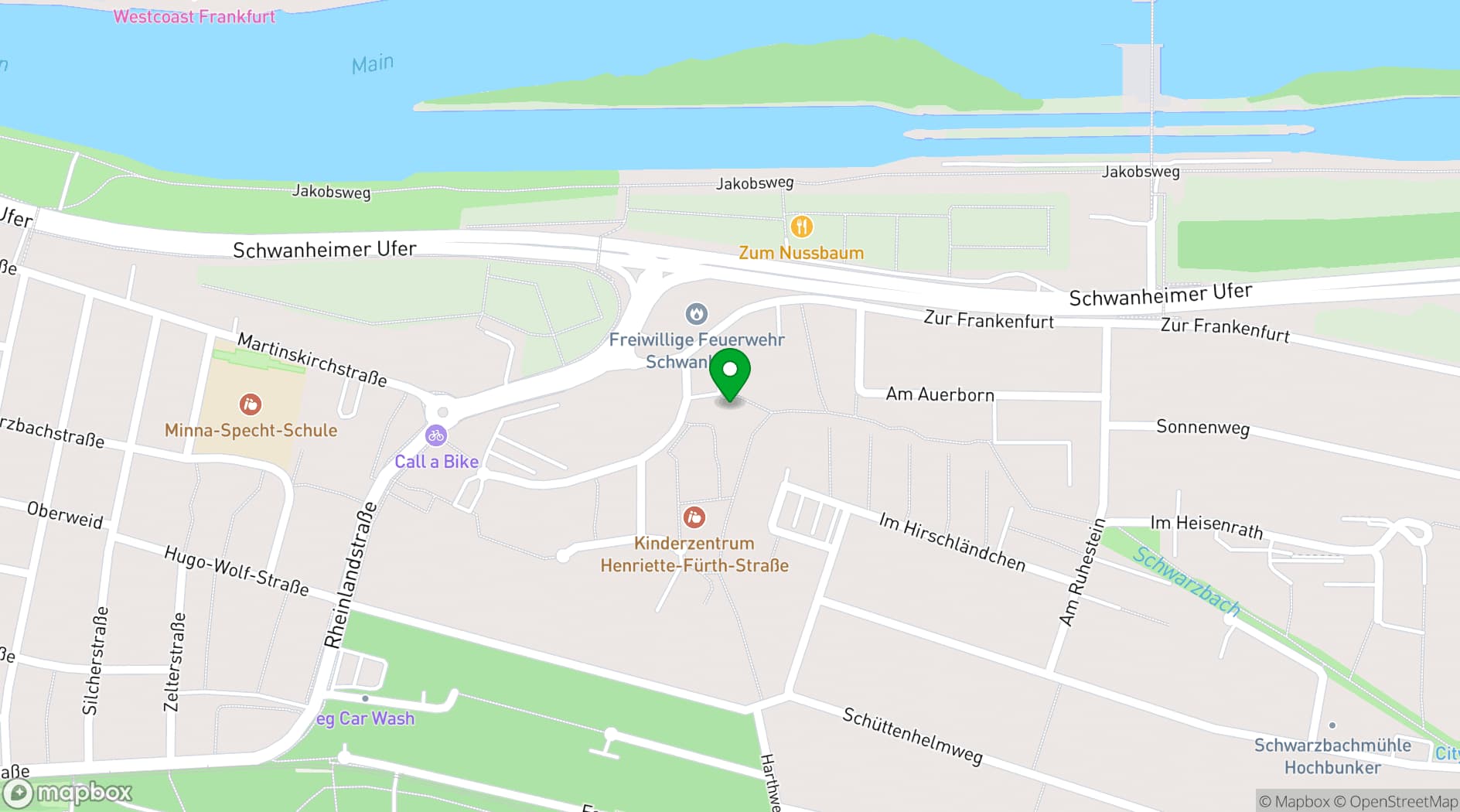 Map showing MLKH Studentenwohnheim