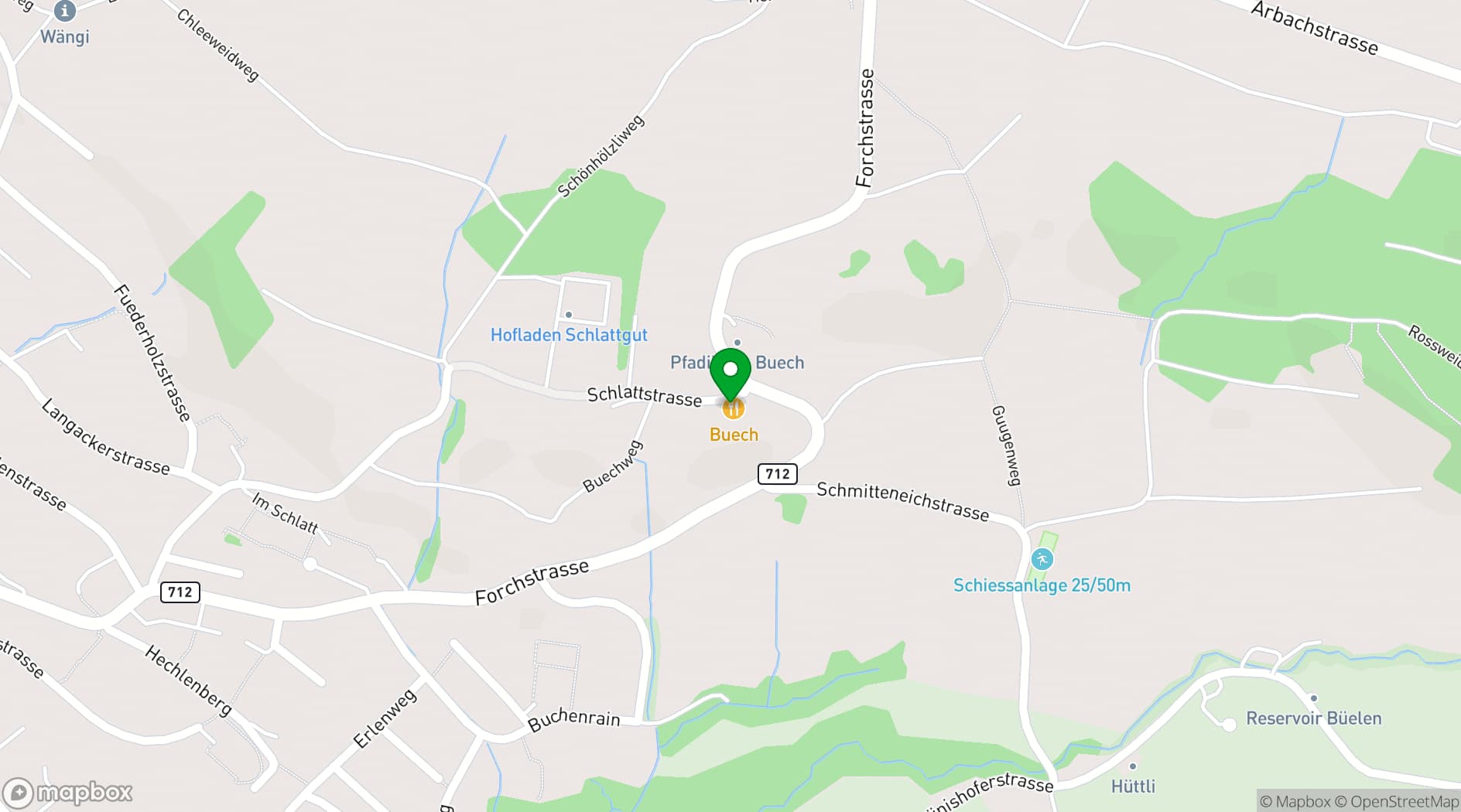 Map showing Restaurant Buech