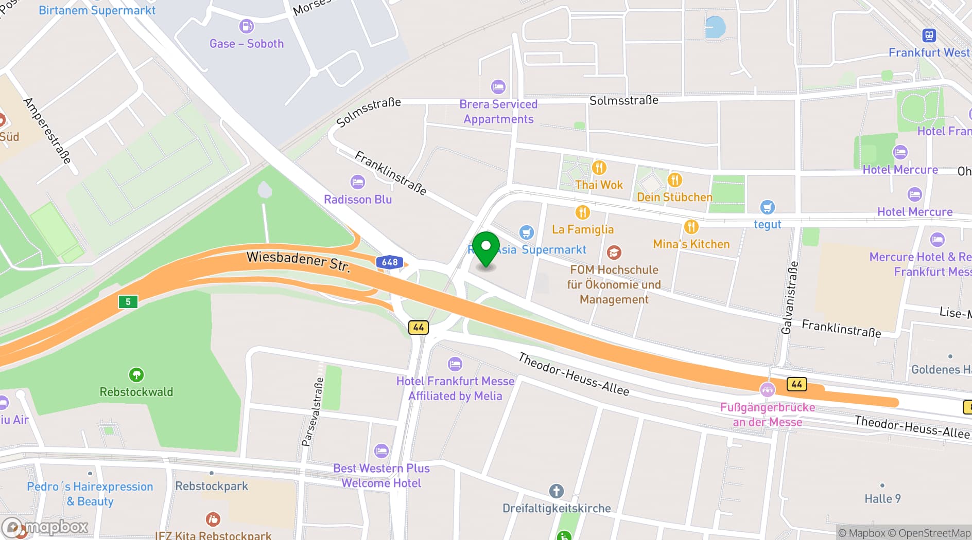 Map showing Agendis Business Center