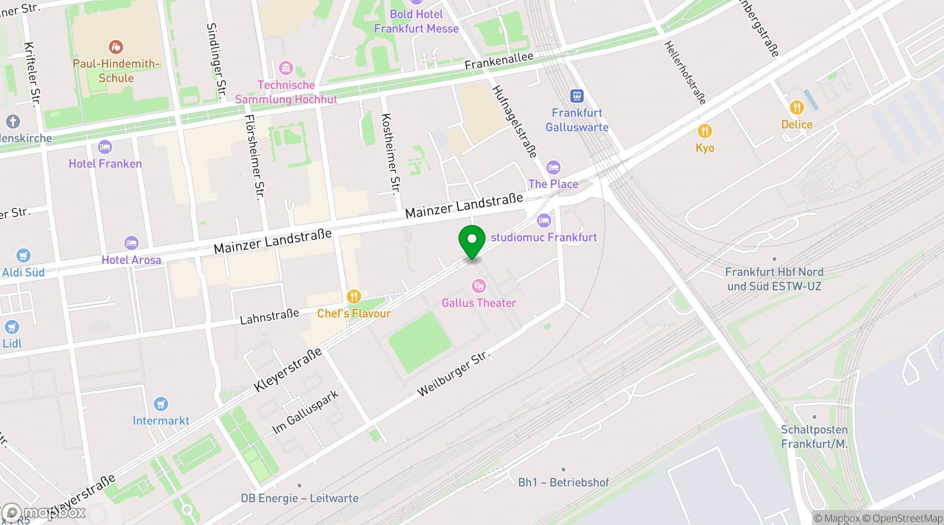 Map showing GOOSE Eventspace
