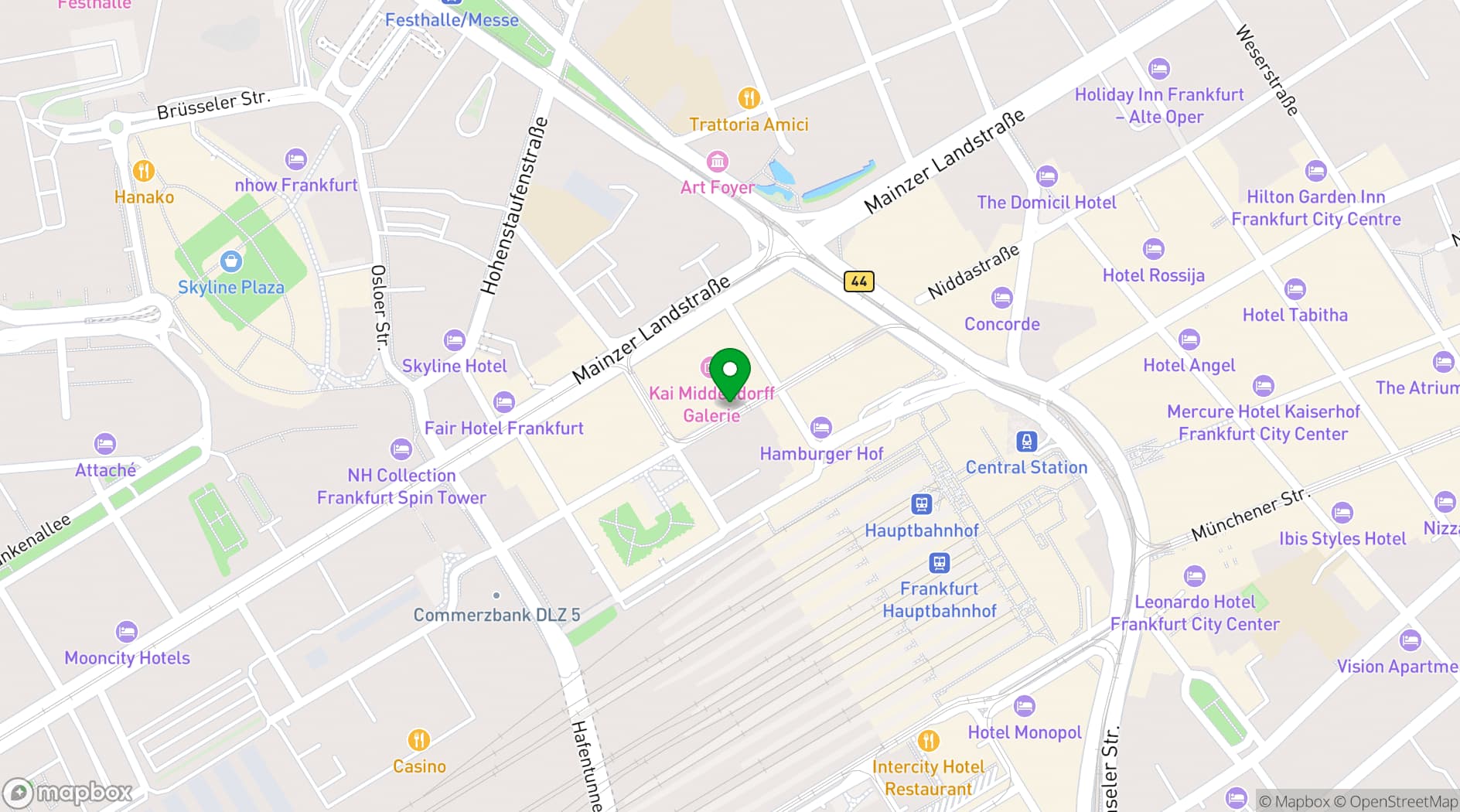 Map showing Gallery Bernhard Knaus Fine Art