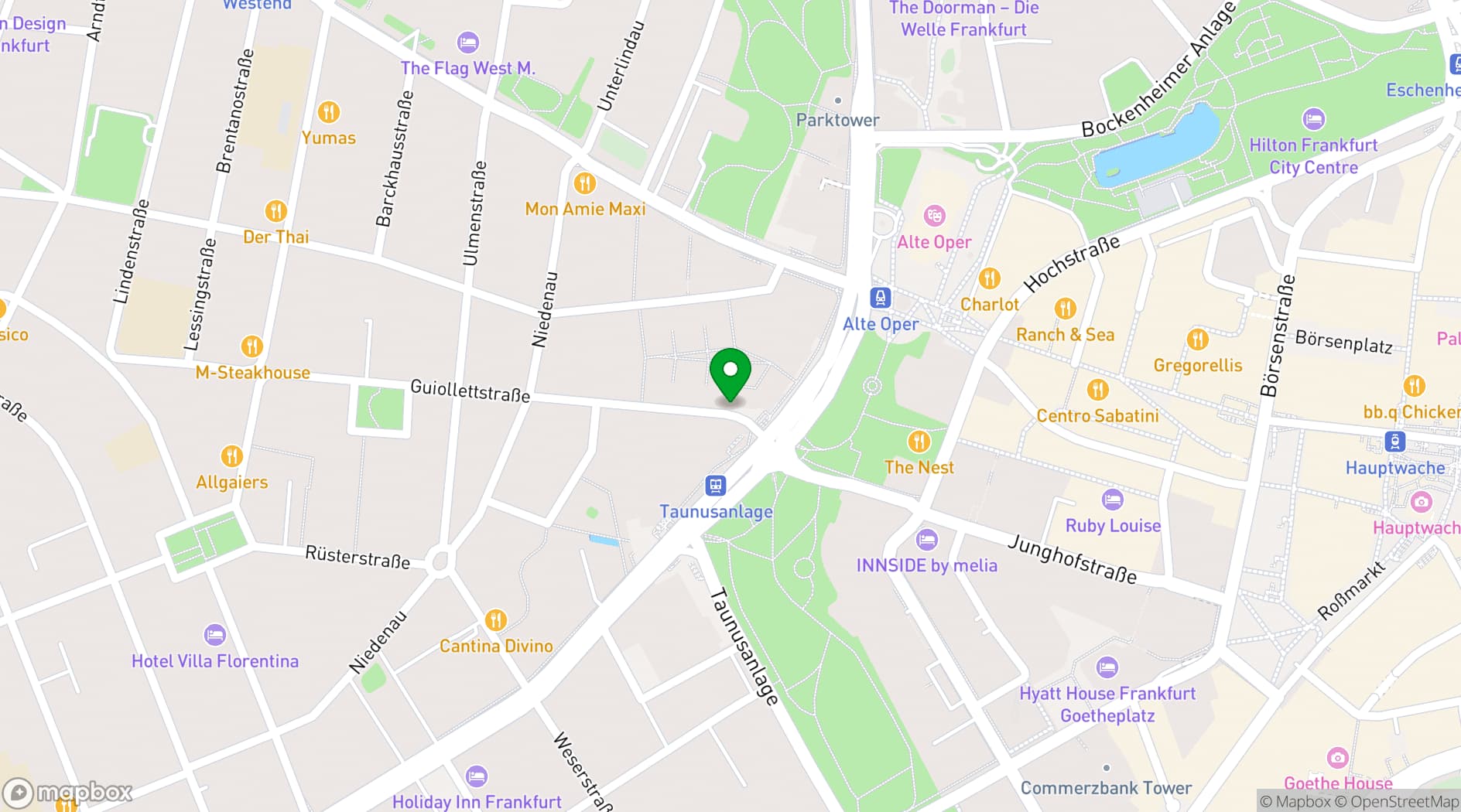 Map showing Ivory Club