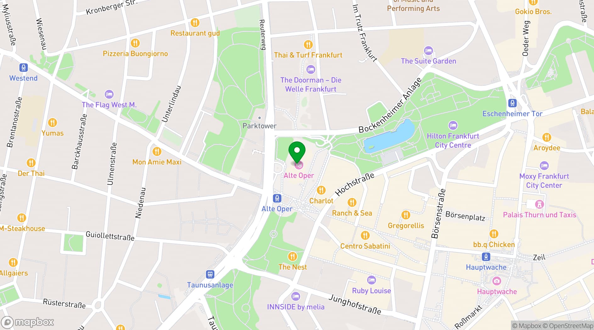 Map showing Oper Frankfurt