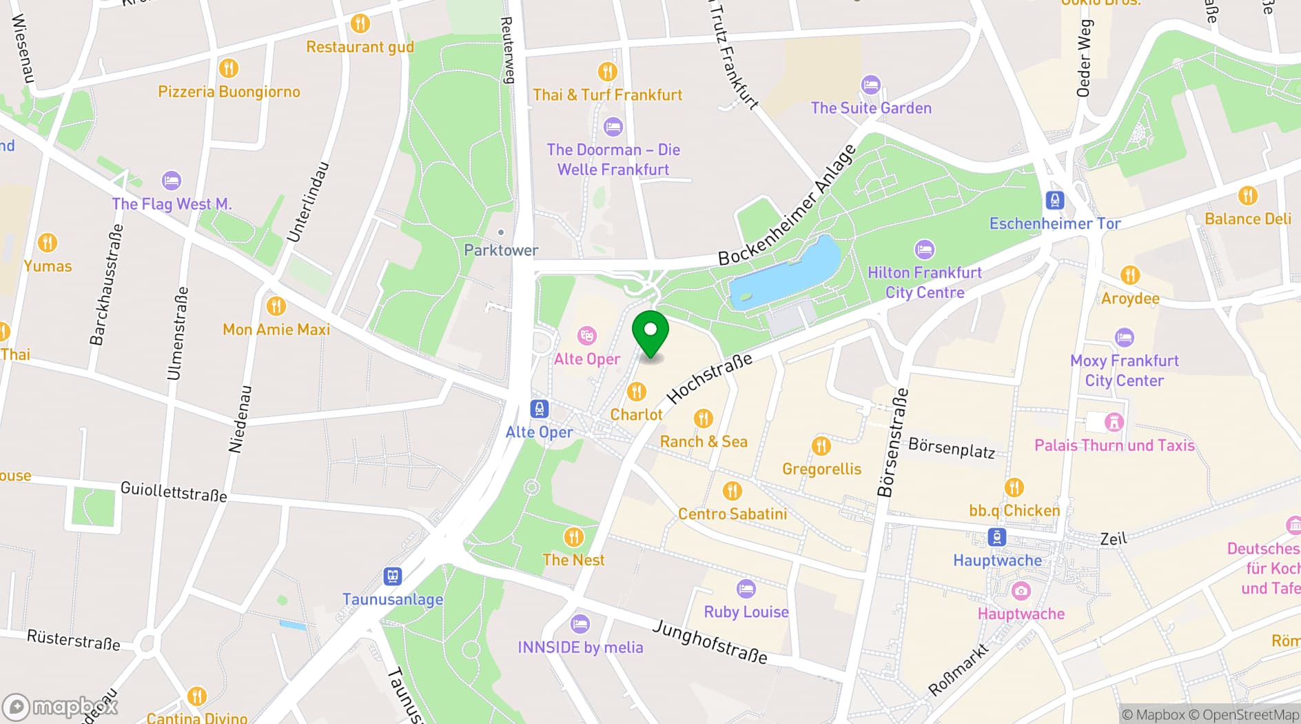 Map showing Satellite Office Frankfurt