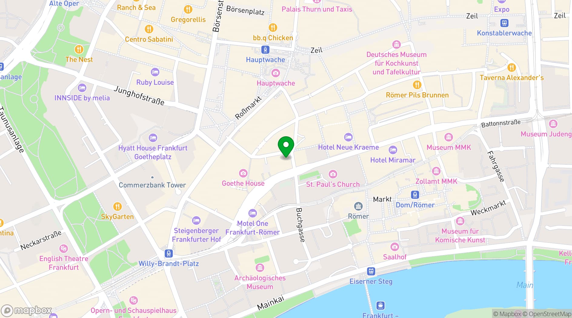Map showing Place to be Frankfurt