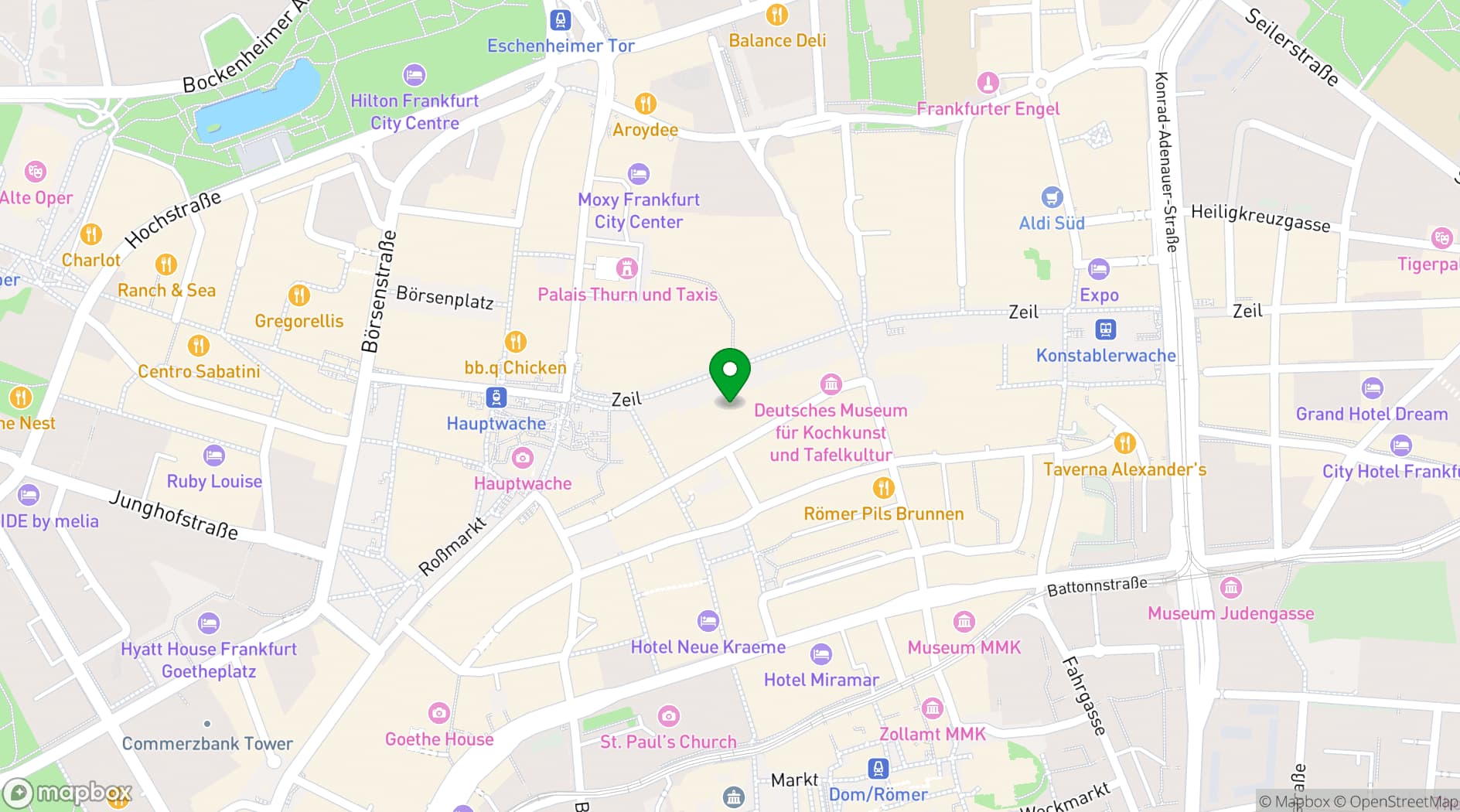 Map showing k1 BusinessClub
