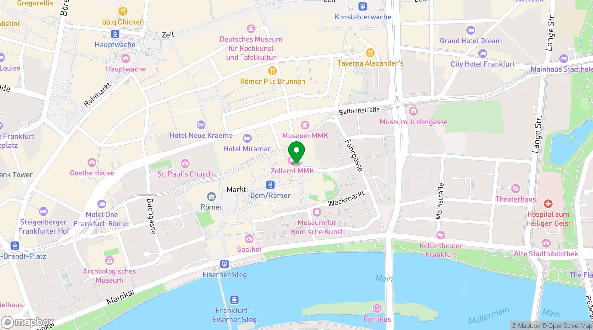 Map showing Haus am Dom