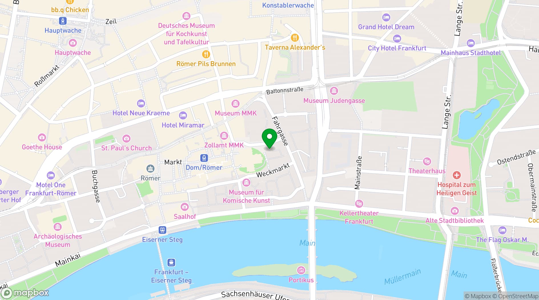 Map showing Paulaner Hotel