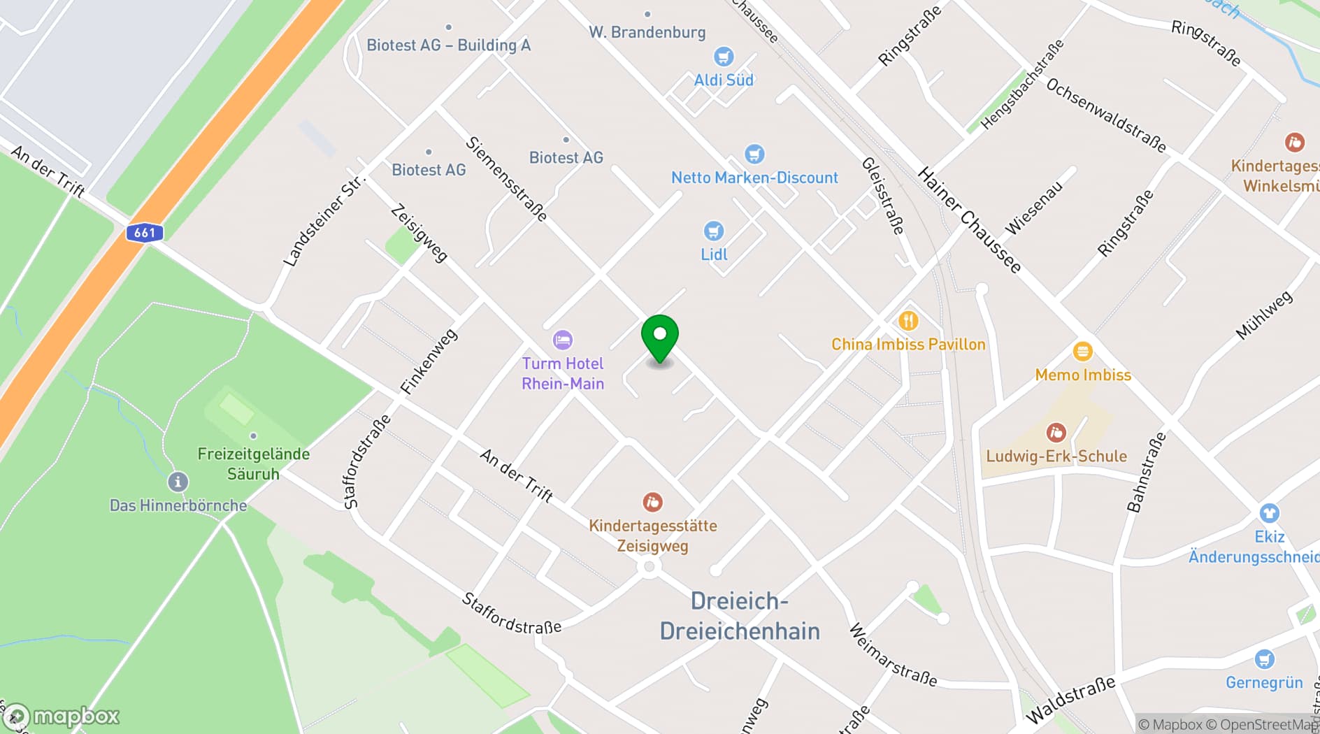Map showing LiveFRAME