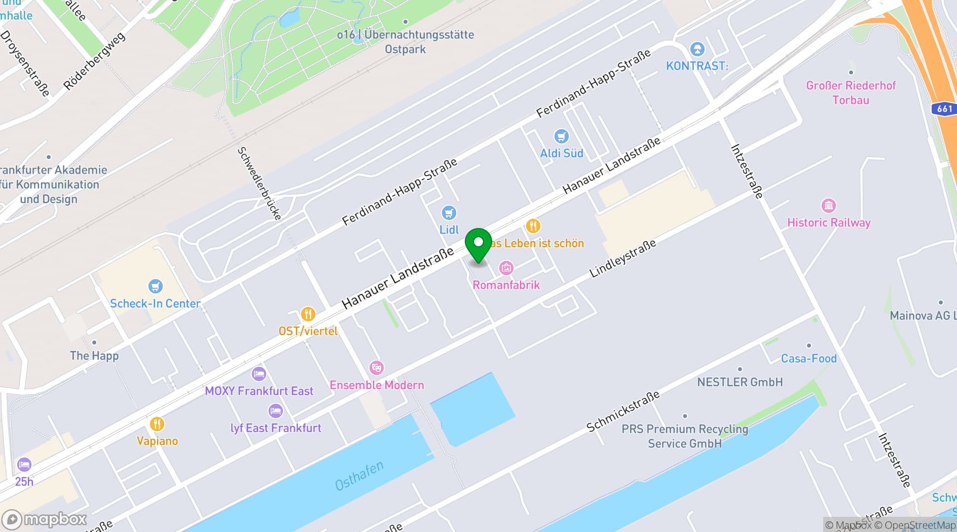 Map showing NMY SPACES