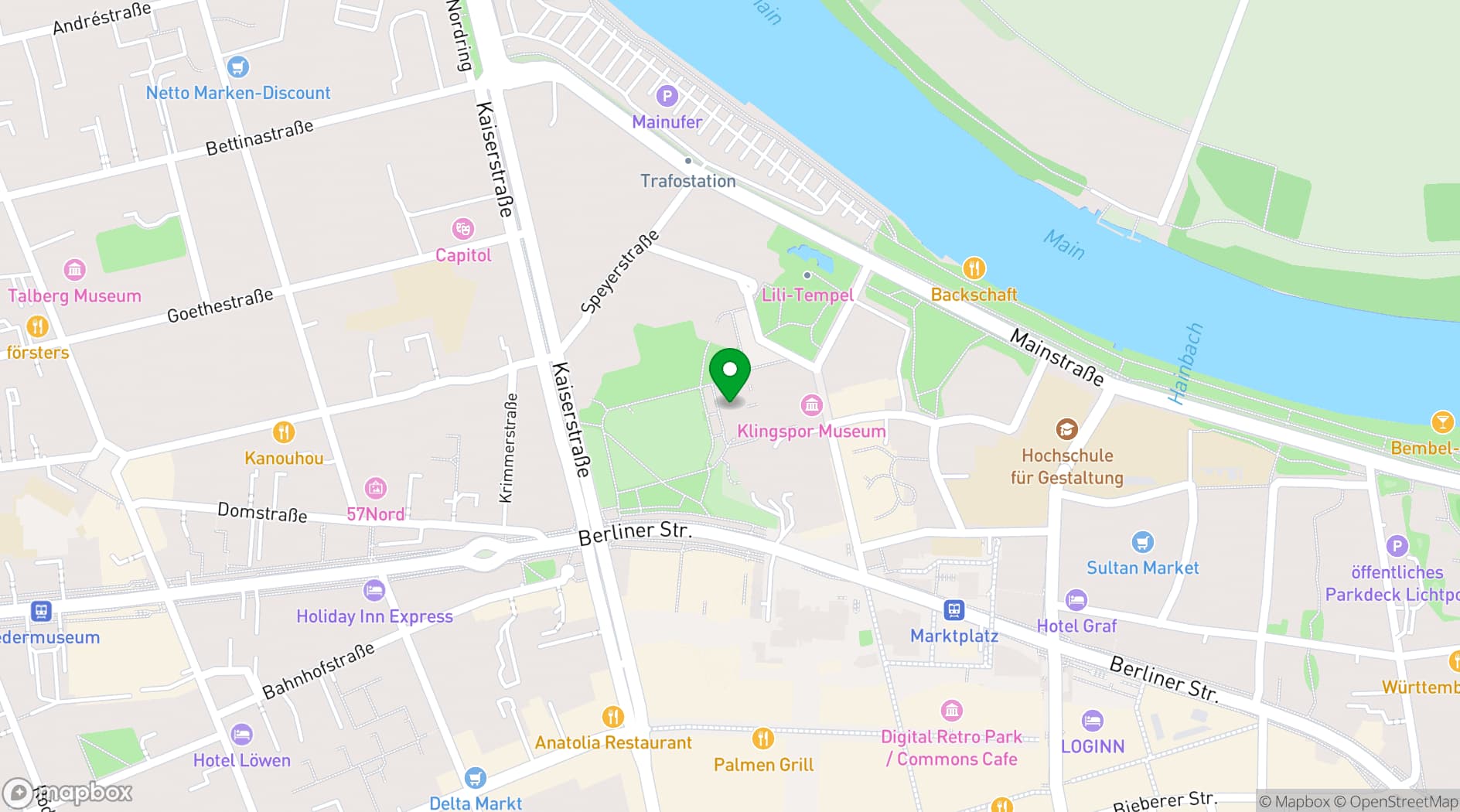 Map showing Sheraton Offenbach Hotel
