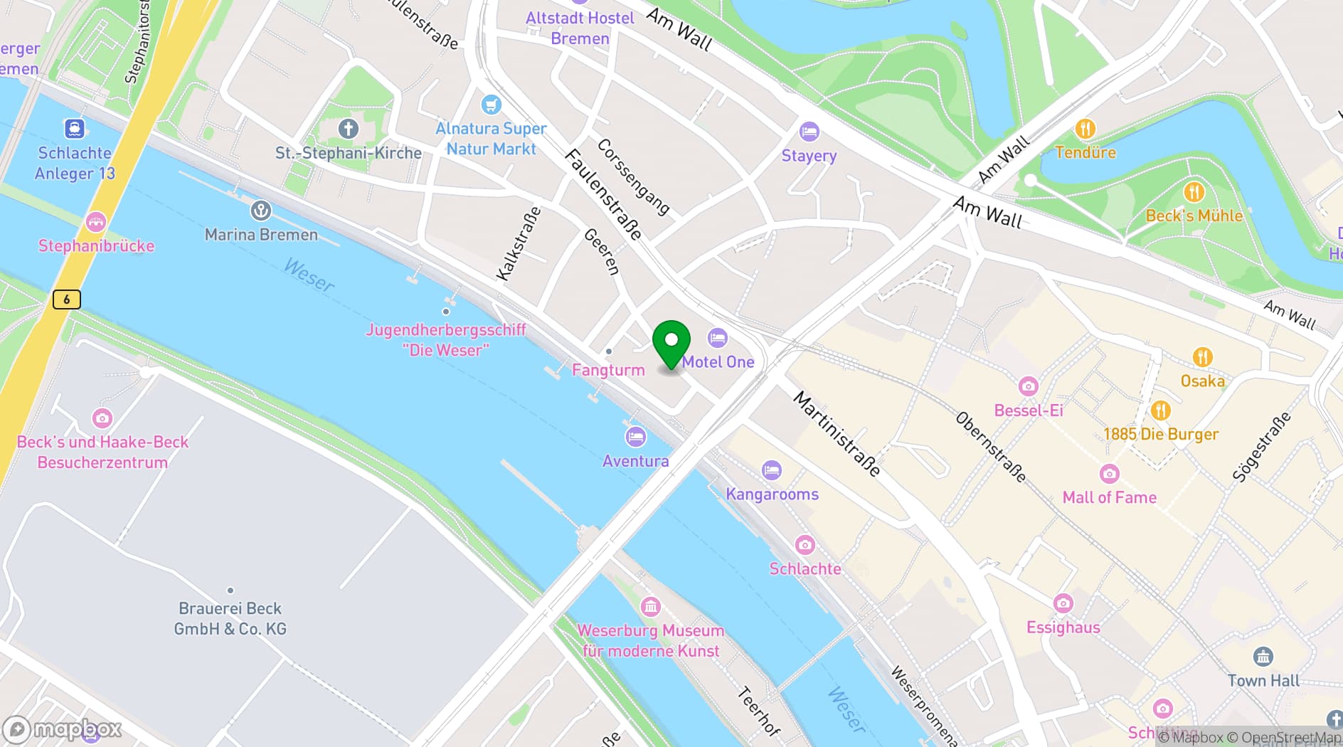 Map showing Designhotel ÜberFluss