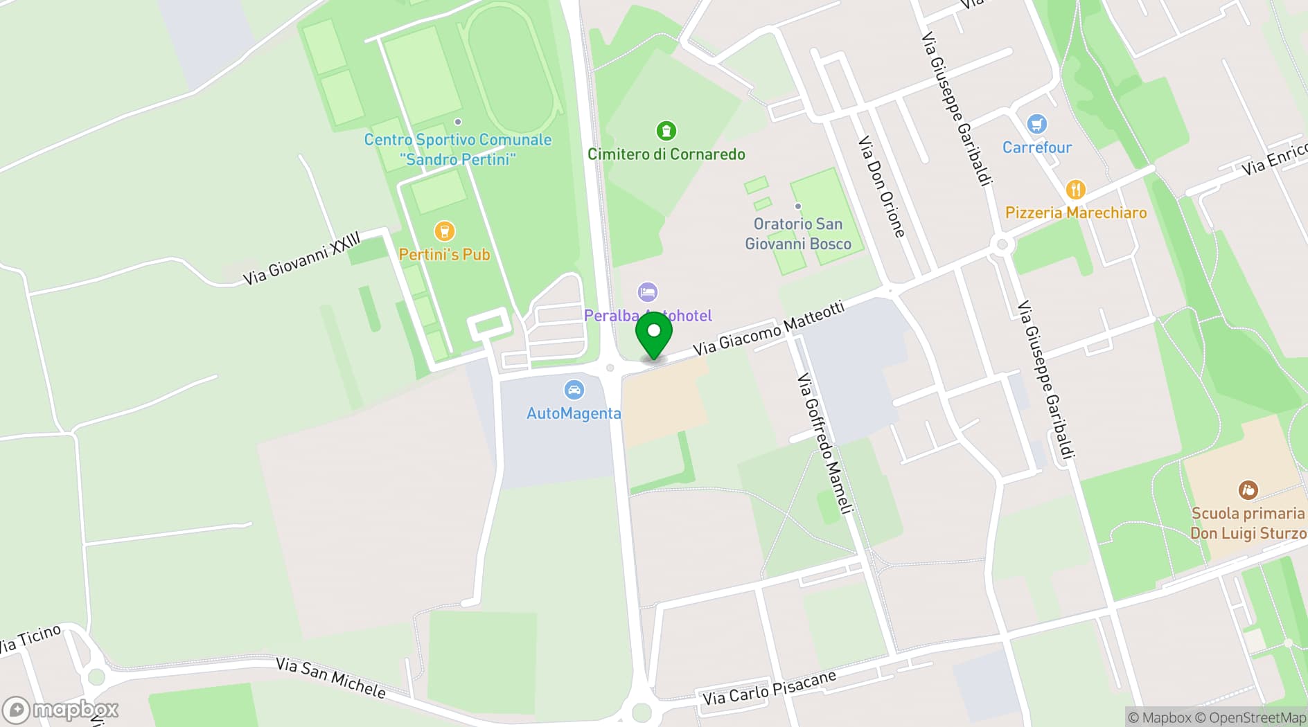 Map showing Living Hotel