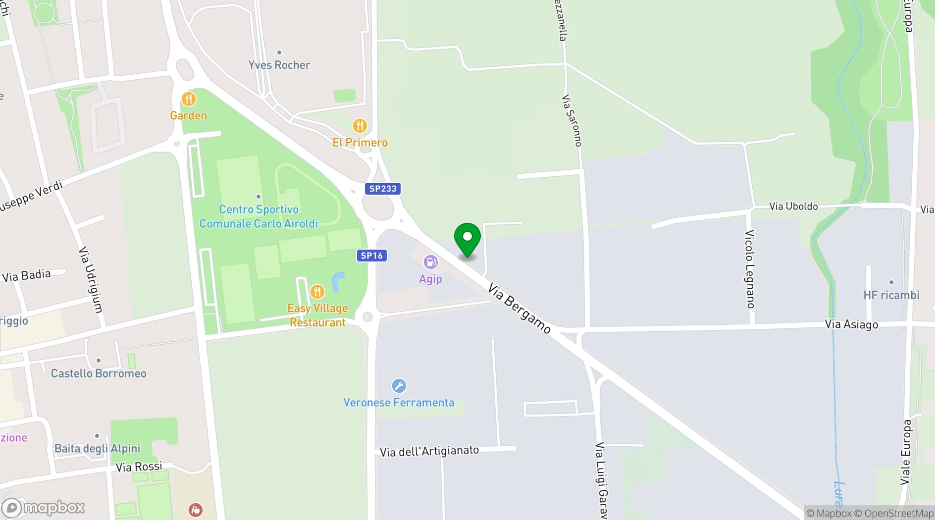 Map showing The Box
