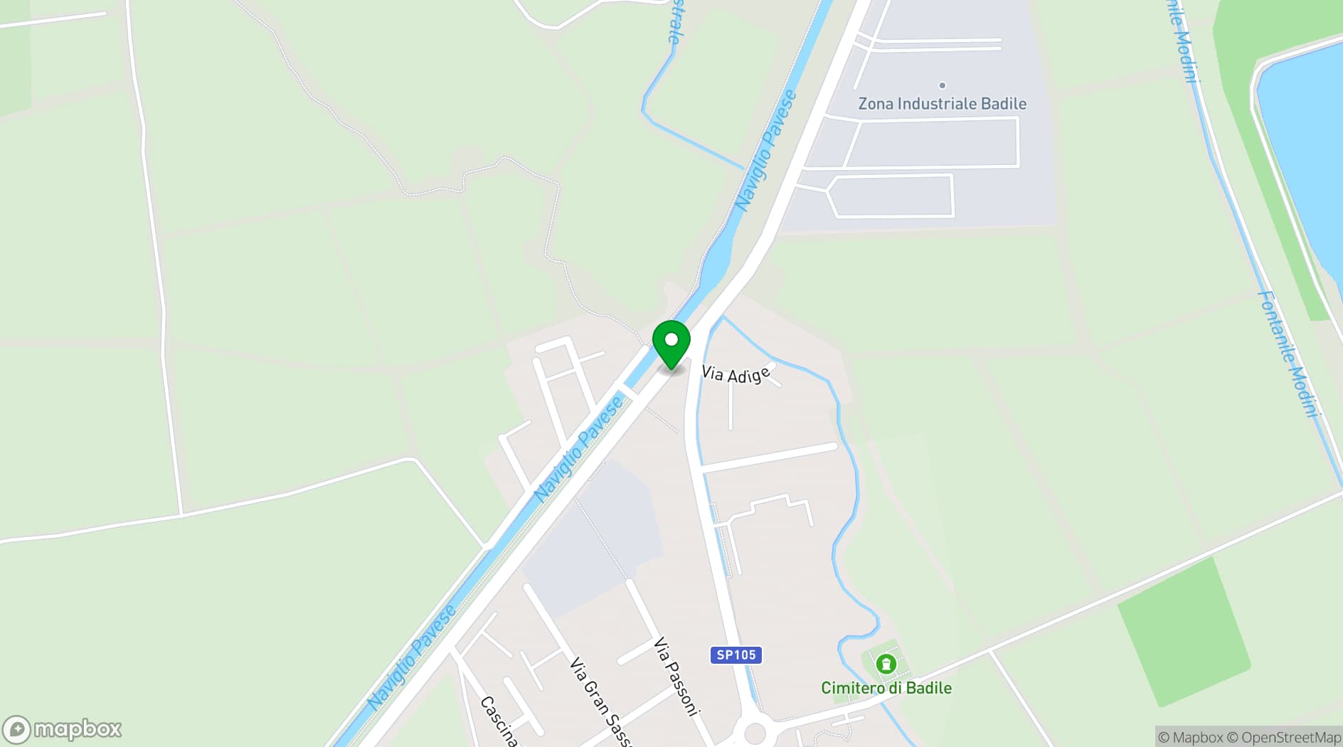 Map showing La Pergola