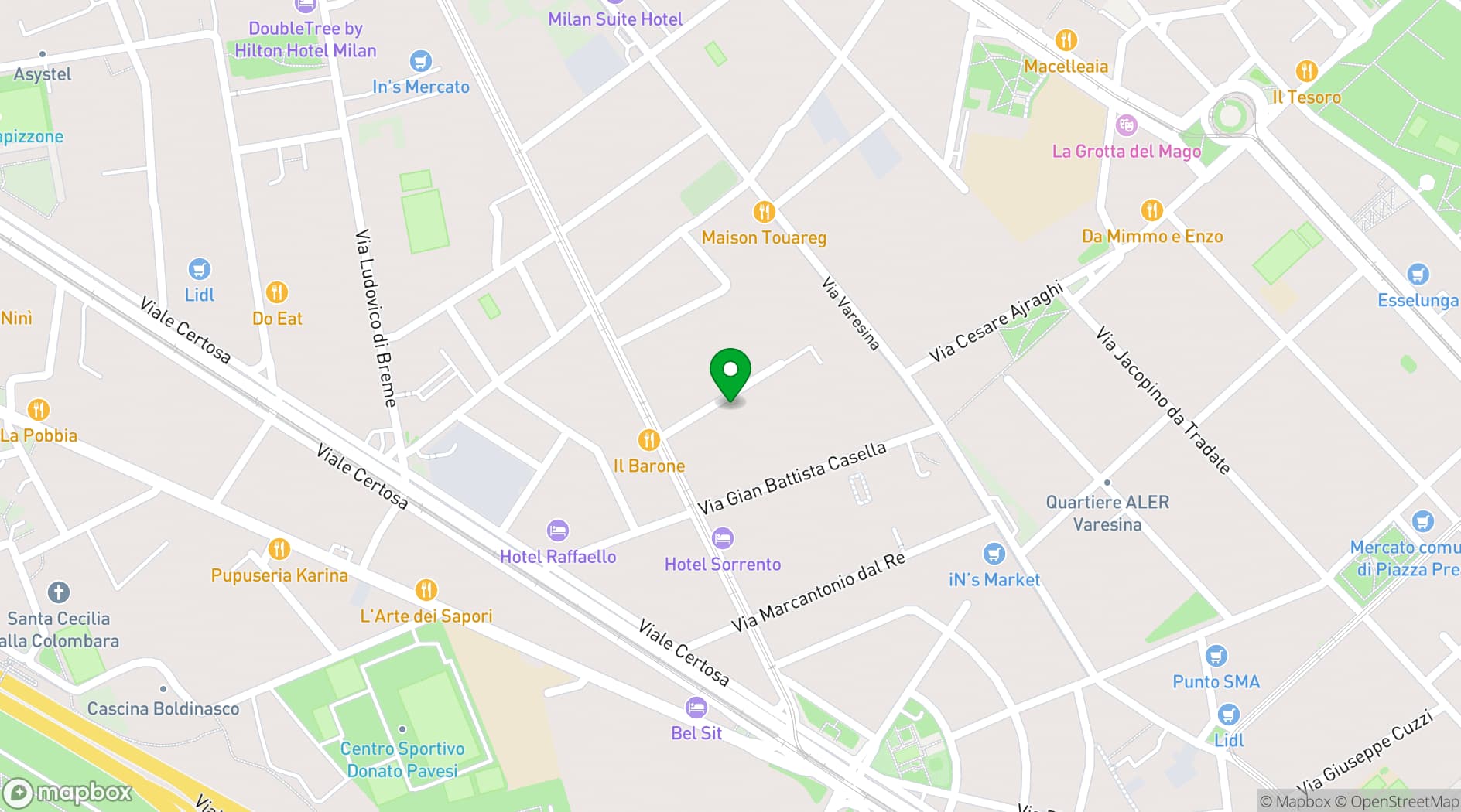 Map showing Officine De Rolandi