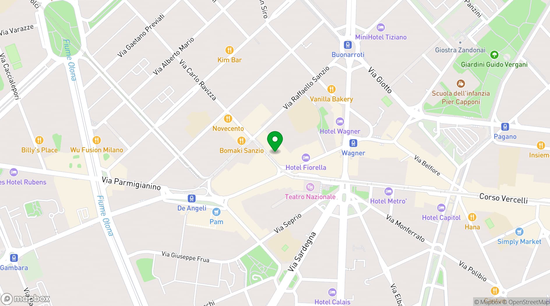 Map showing Bottega Lucia