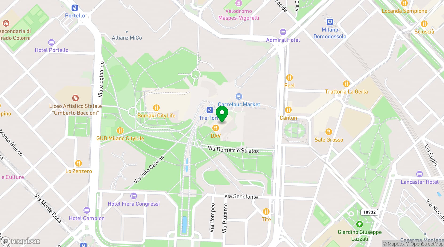 Map showing Tower 47 Milano