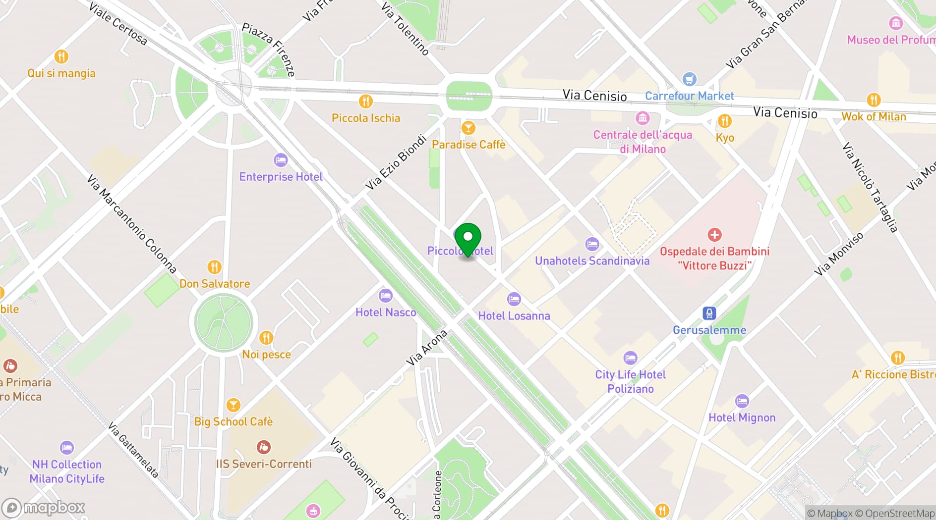 Map showing Il Gattopardo Milano