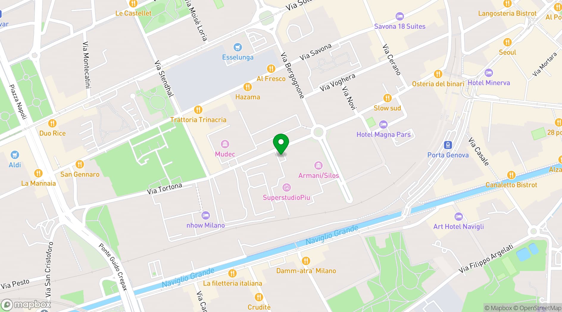 Map showing Superstudio