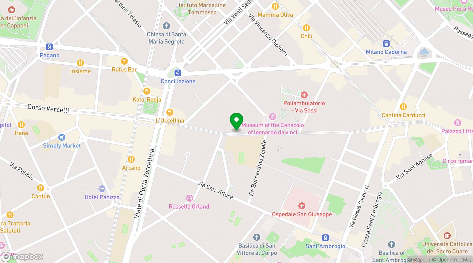 Map showing Antica Locanda Leonardo