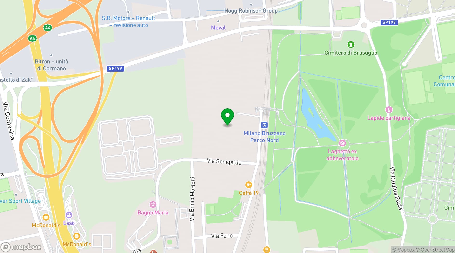 Map showing Hotel Da Vinci