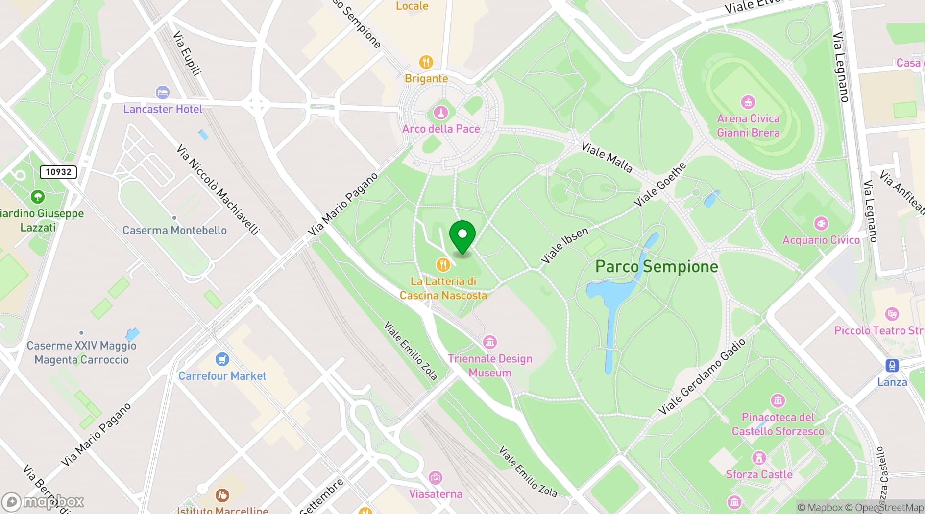 Map showing Justme Milano