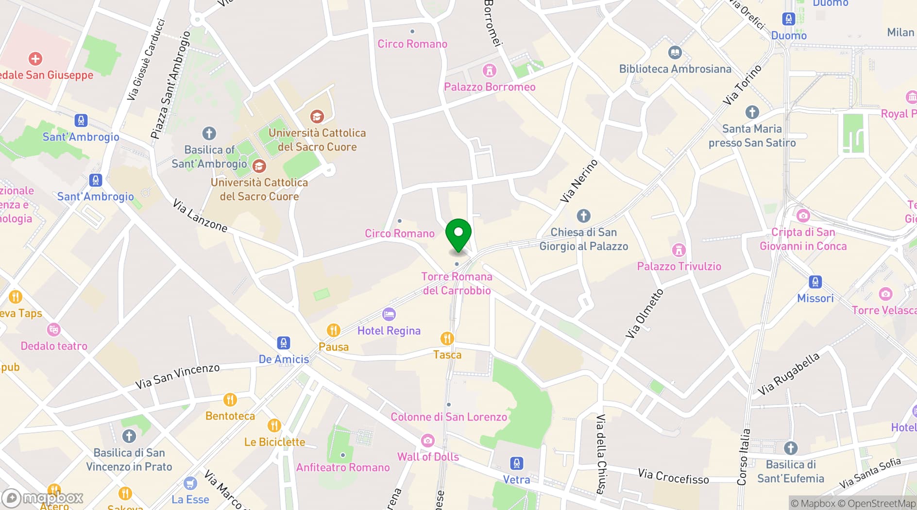Map showing Hotel Ariston