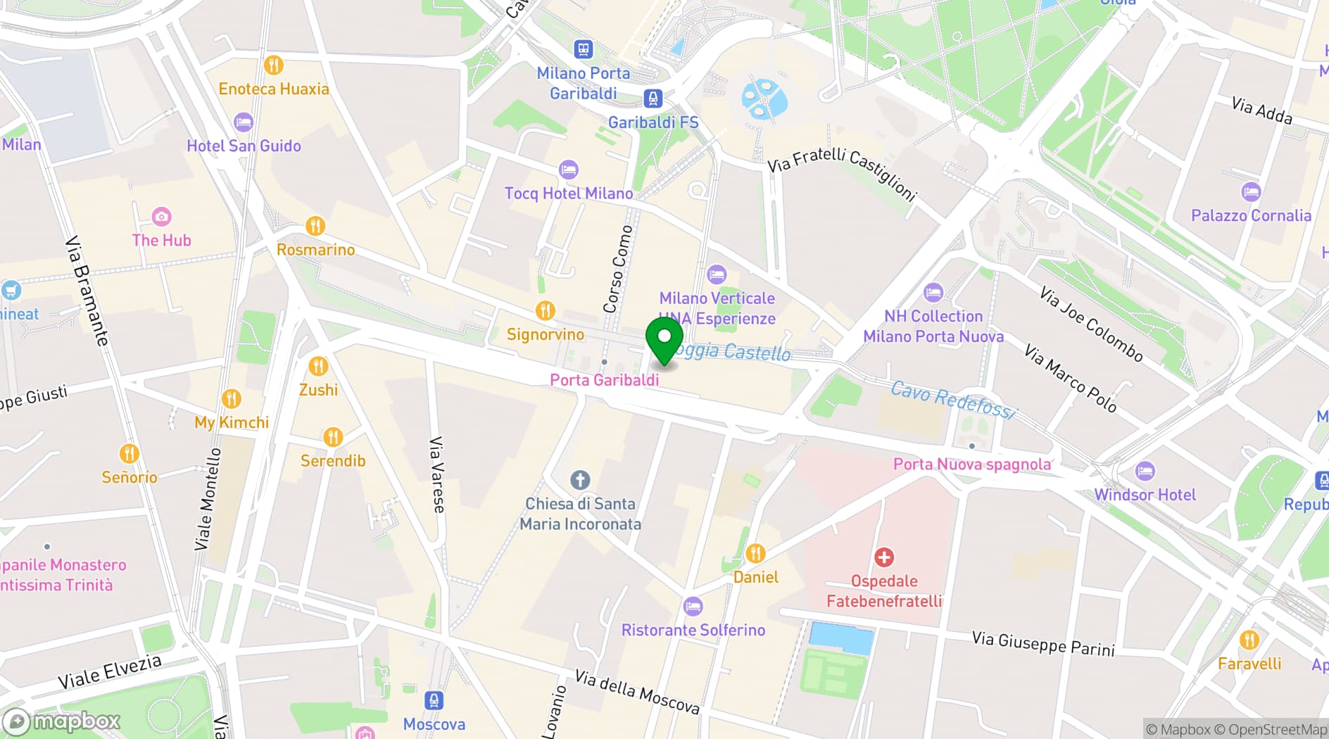 Map showing Eataly Milano Smeraldo