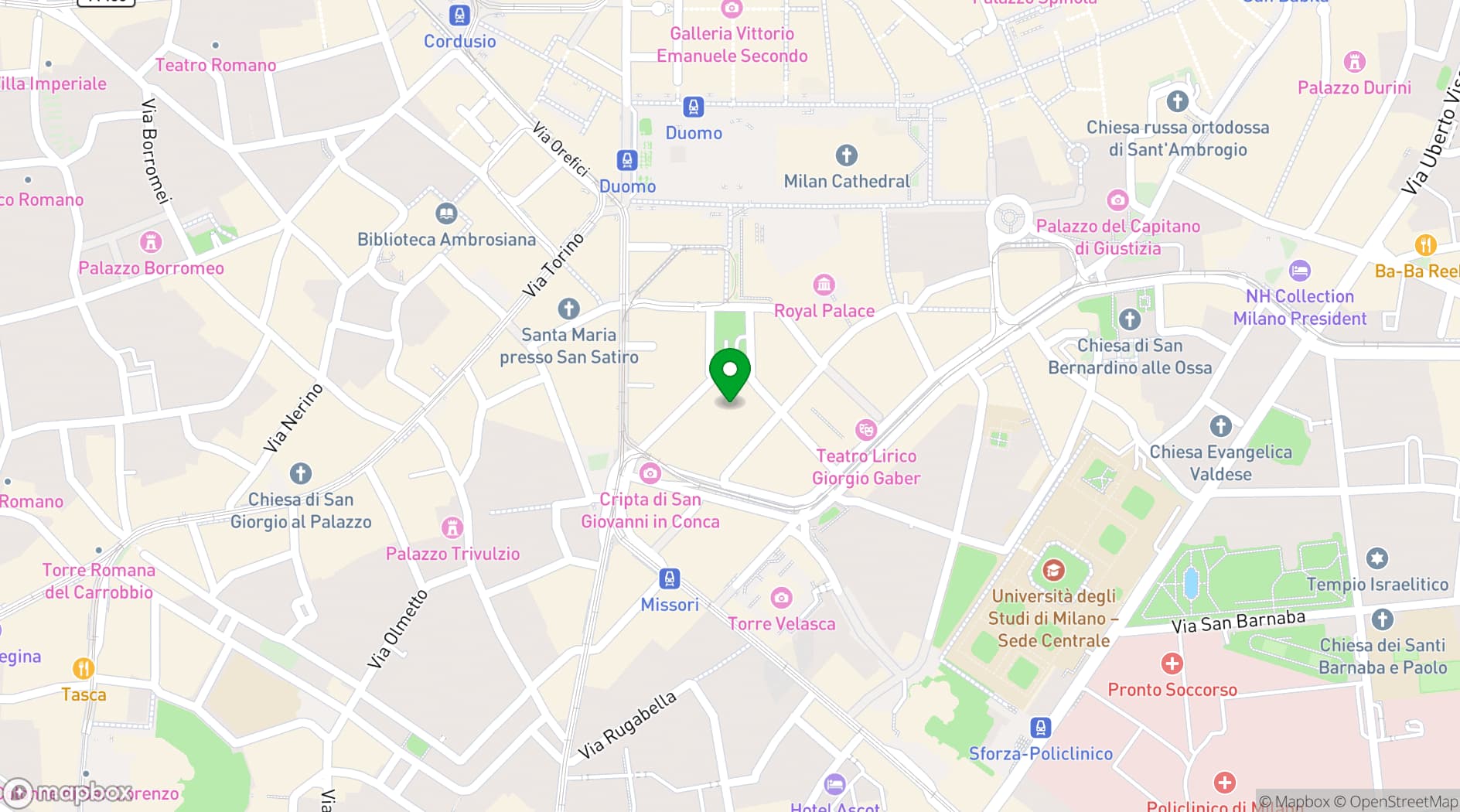 Map showing Terrazza Martini